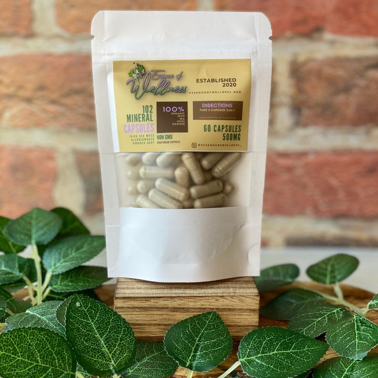 Organic Irish Sea Moss Bladderwrack & Burdock Root Capsules