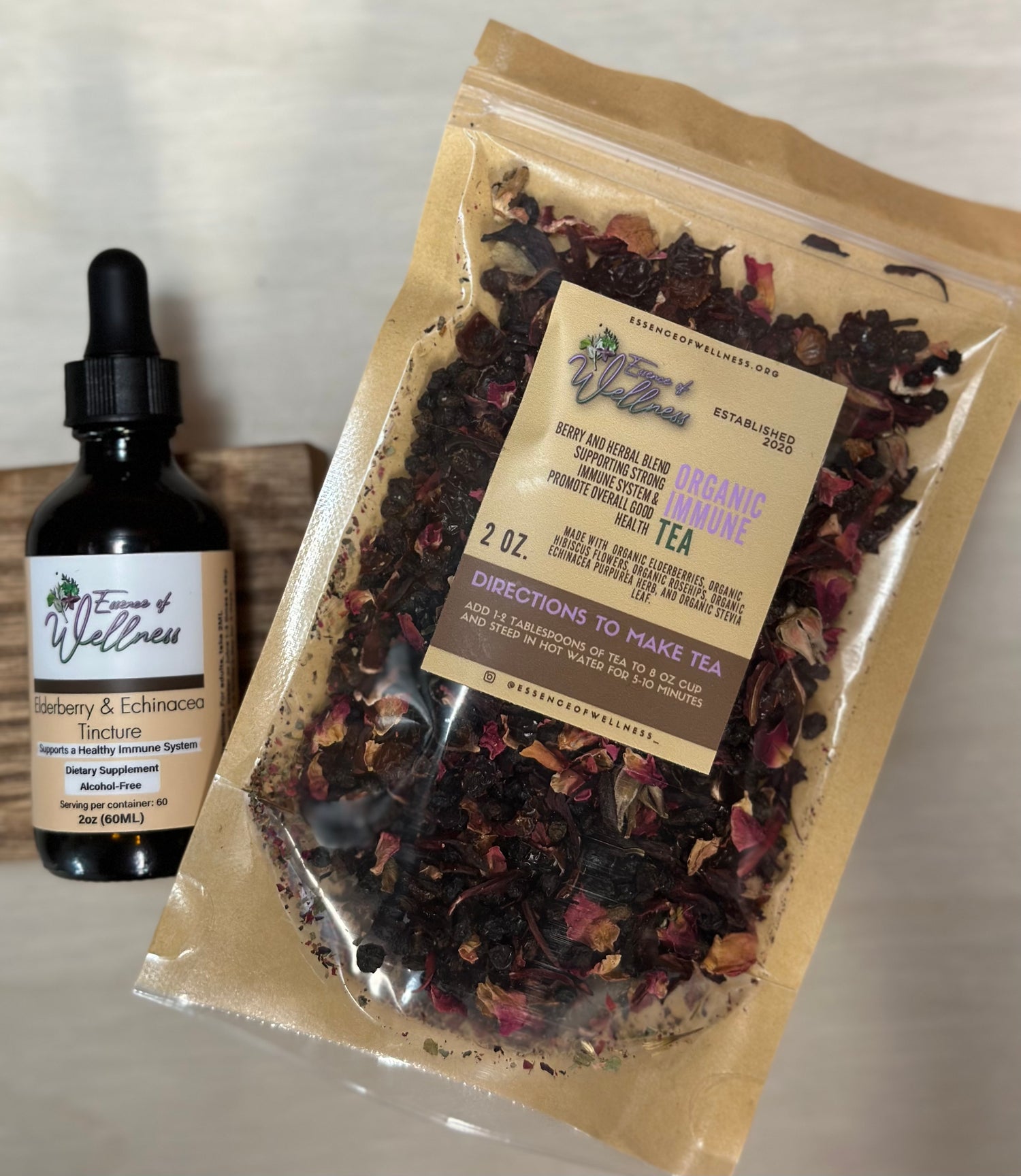 Elderberry Tea and Tincture - Essence of Wellness